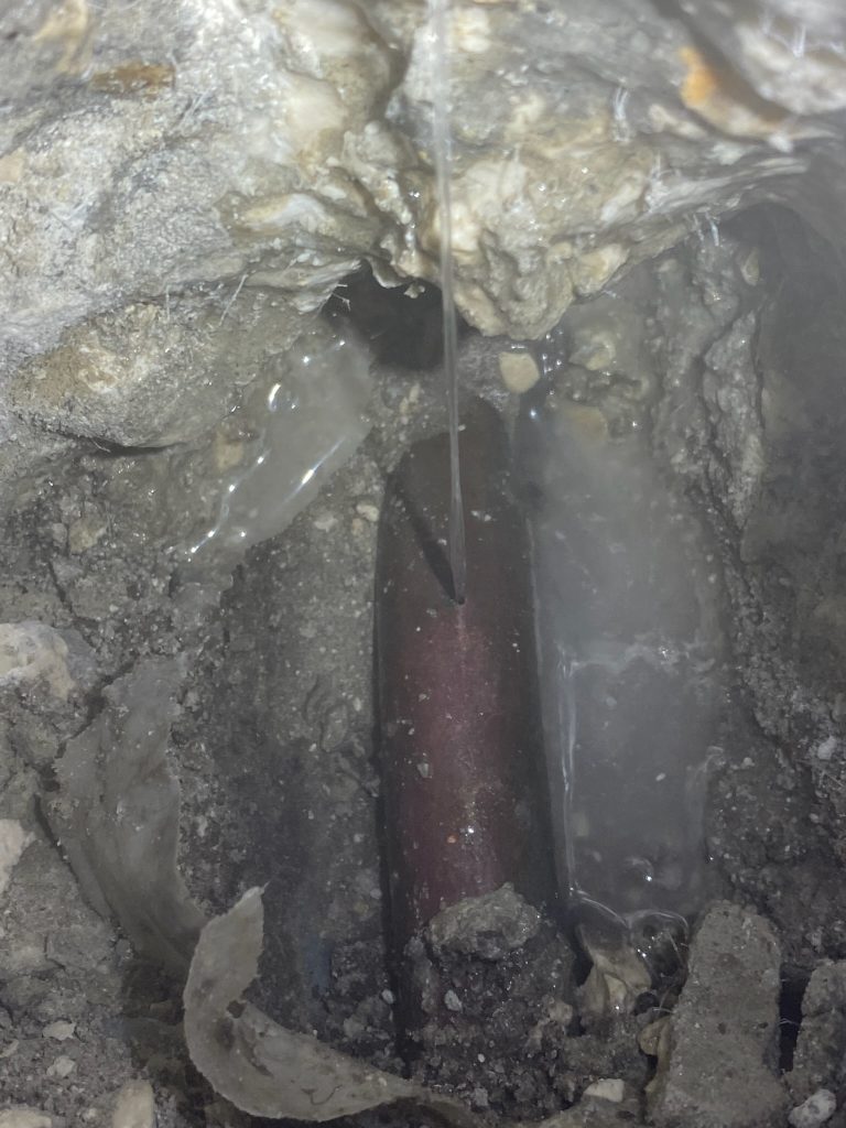 copper pipe pin hole, slab leak, leak under concrete