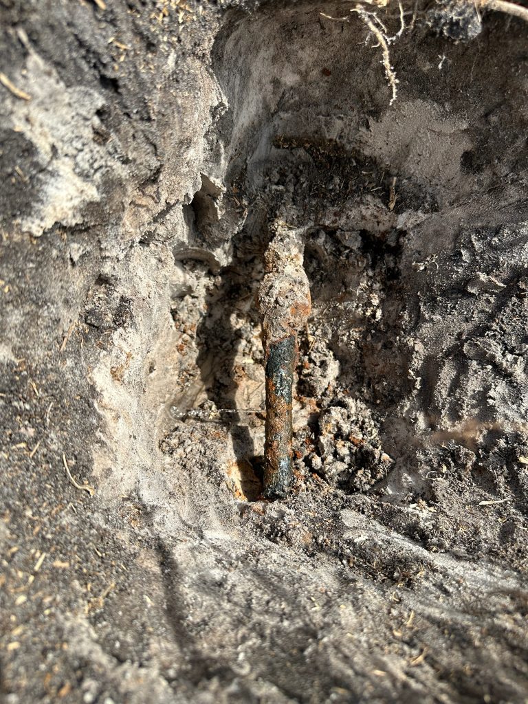 underground galvanized pipe leak