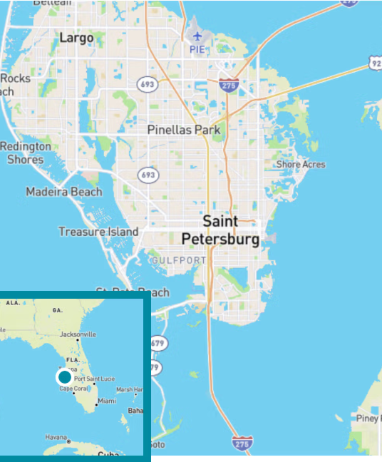 Coverage map of st. petersburg florida for i find leaks