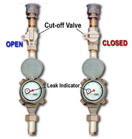 diagram showing how to turn off a water meter in florida