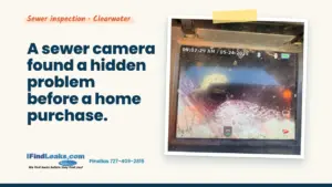 A sewer camera found a hidden problem before a home purchase.