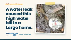 A water leak caused this high water bill in a Largo home.