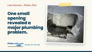 One small opening revealed a major plumbing problem.