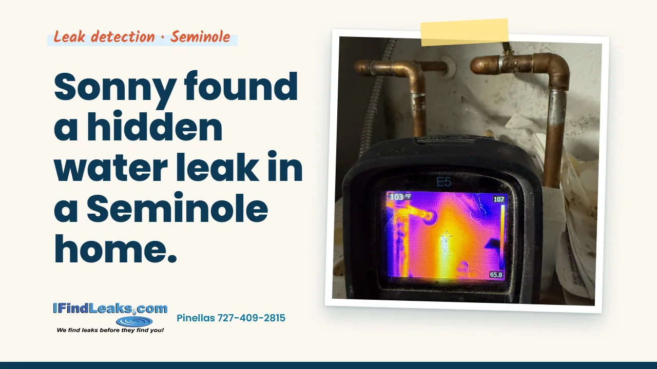 Sonny found a hidden water leak in a Seminole home.