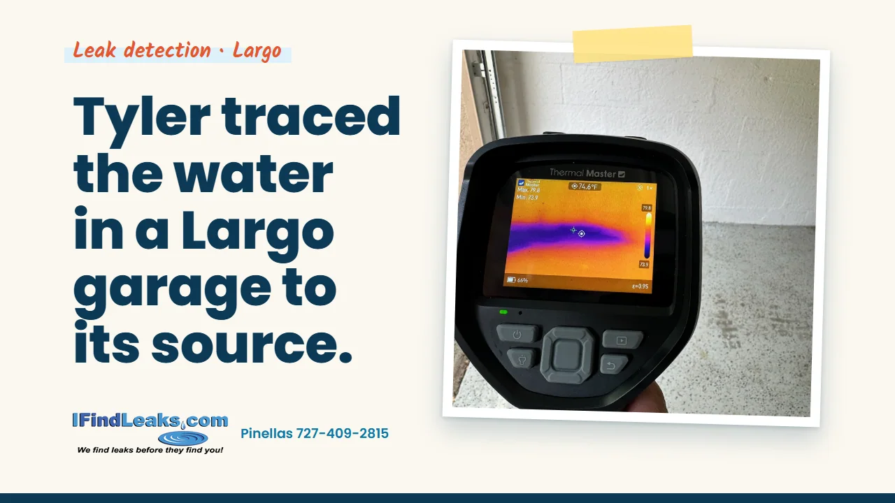 Tyler traced the water in a Largo garage to its source.