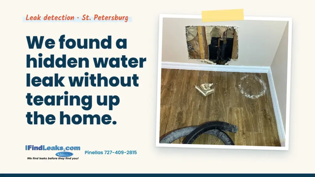 We found a hidden water leak without tearing up the home.