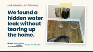 We found a hidden water leak without tearing up the home.