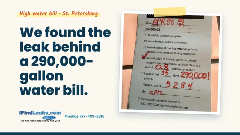 We found the leak behind a 290,000-gallon water bill.