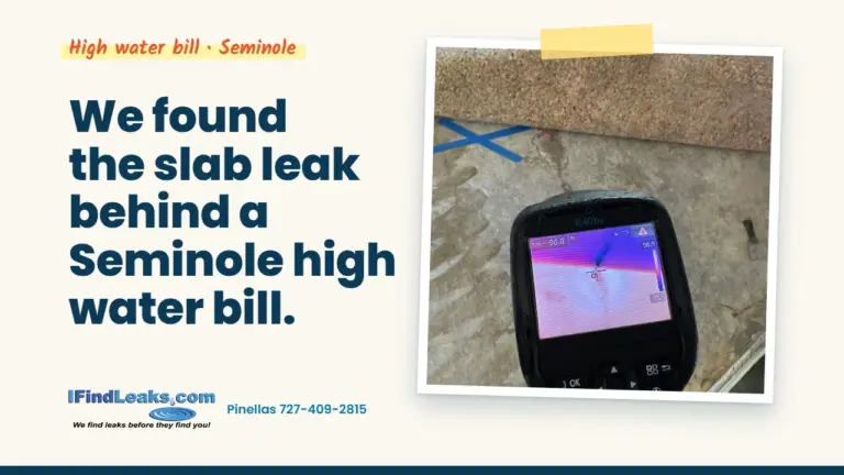 We found the slab leak behind a Seminole high water bill.