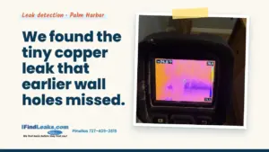 We found the tiny copper leak that earlier wall holes missed.
