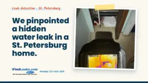 We pinpointed a hidden water leak in a St. Petersburg home.
