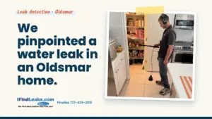 We pinpointed a water leak in an Oldsmar home.