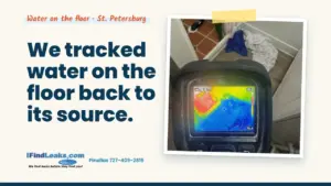 We tracked water on the floor back to its source.